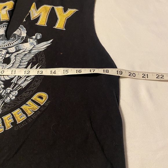 Vtg. U.S. ARMY T-Shirt custom Size S/M This We'll Defend 2004 Black Ink Design - Picture 7 of 10